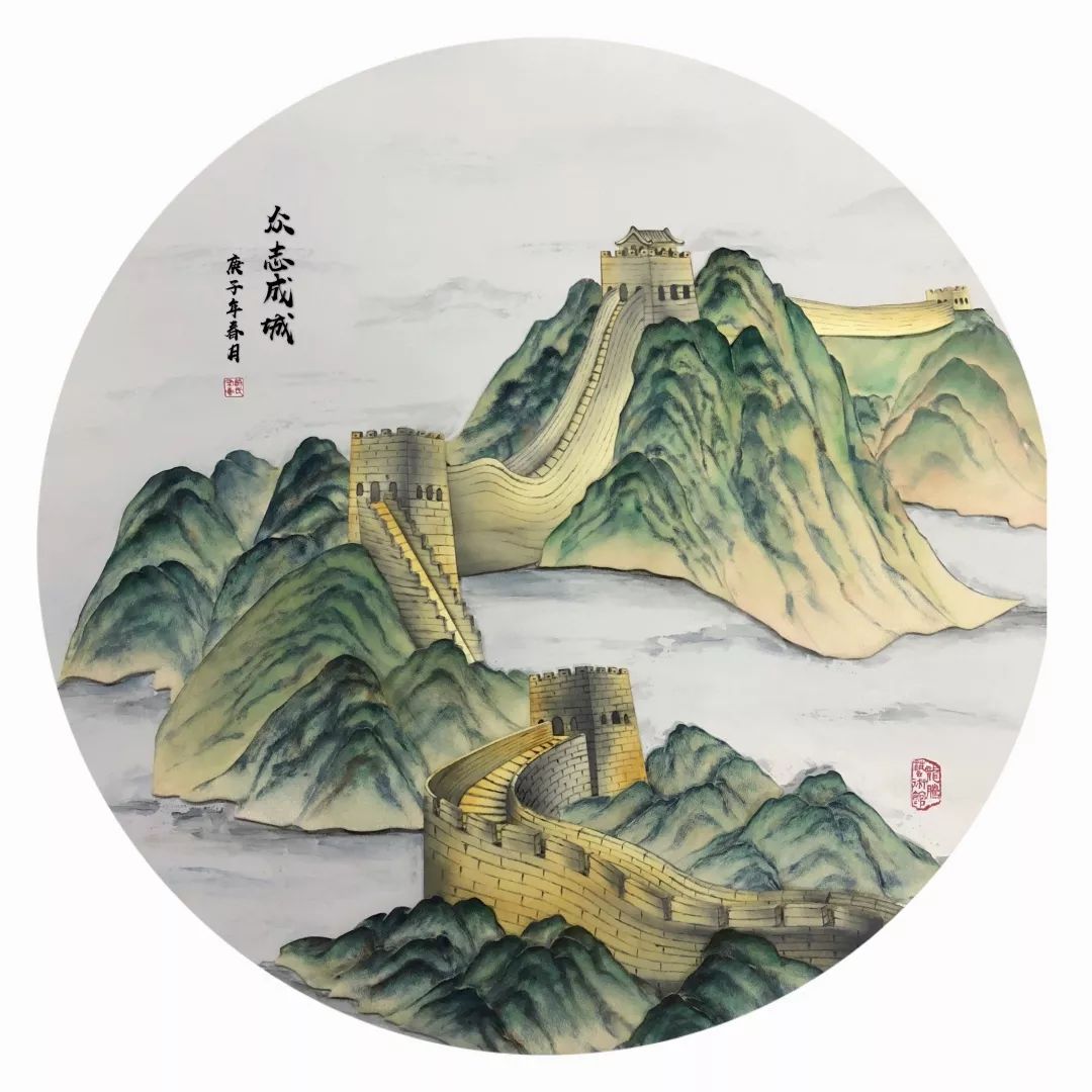 《众志成城》 作者：郝如香、滕光宇 （郝如香 布糊画传承人）.jpg